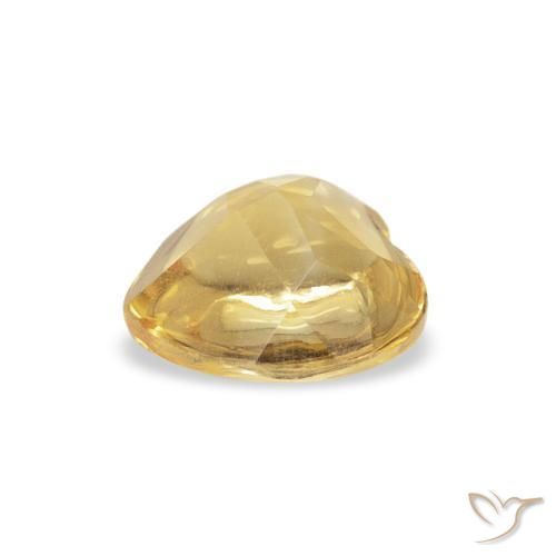 Citrine Orange Doré naturelle Cœur, 0.76 ct, Transparent