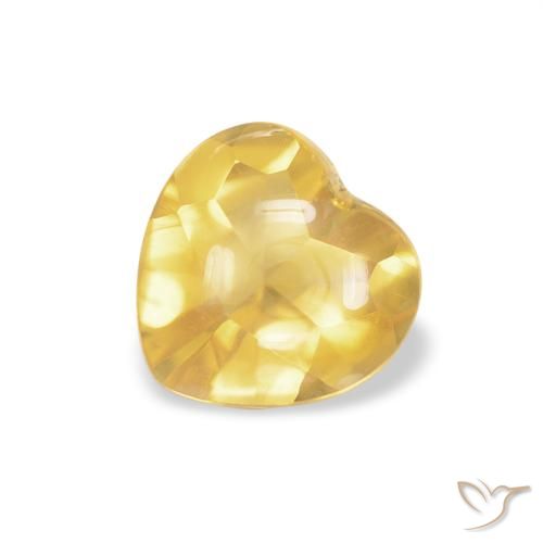 0.76ct Naturel Or moyen Citrine, Cœur, Transparent