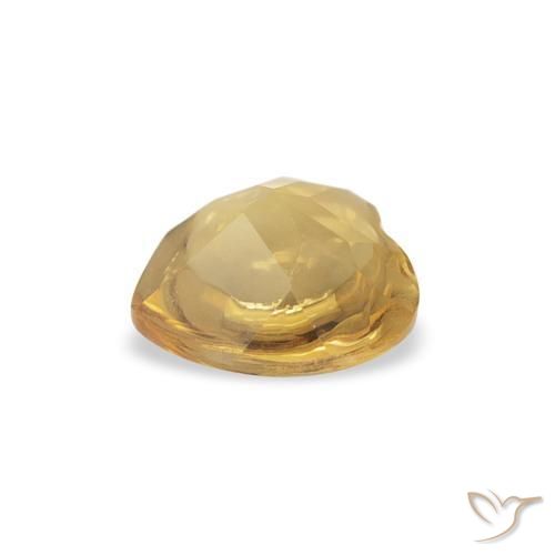 Citrine Or moyen naturelle Cœur, 0.67 ct, Transparent
