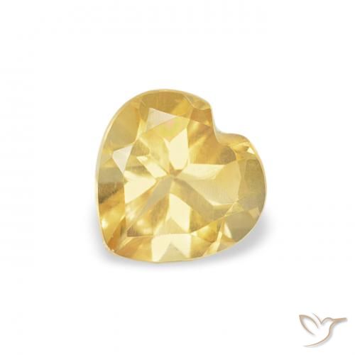 0.42ct Naturel Jaune Toscane Citrine, Cœur, VS