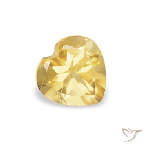 Citrine Jaune Toscane naturelle Cœur, 0.42 ct, VS