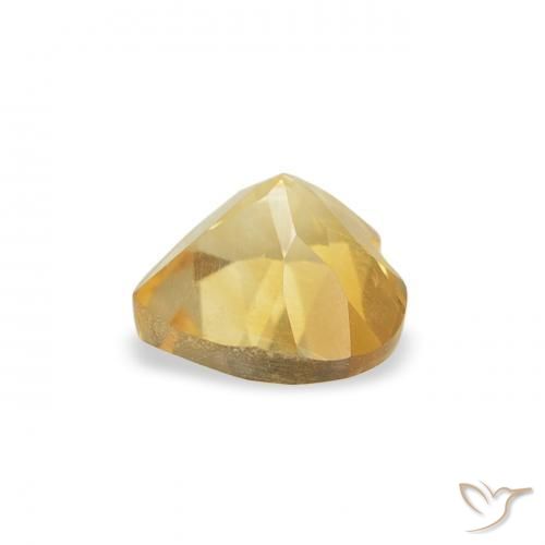 Citrine Jaune Toscane naturelle Cœur, 0.42 ct, VS