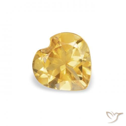 Citrine Doré naturelle Cœur, 0.34 ct, VS