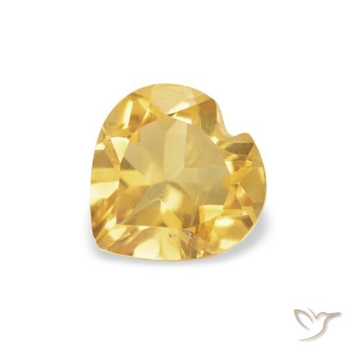 0.70ct Naturel Doré moyen Citrine, Cœur, VS