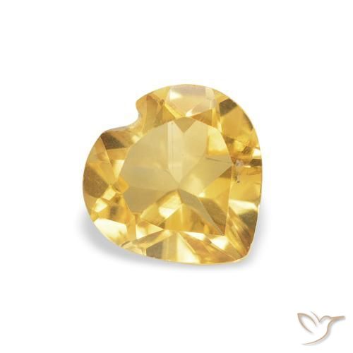 Citrine Doré moyen naturelle Cœur, 0.70 ct, VS