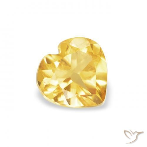 Citrine Orange Doré naturelle Cœur, 0.45 ct, VS