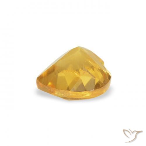 Citrine Orange Doré naturelle Cœur, 0.45 ct, VS