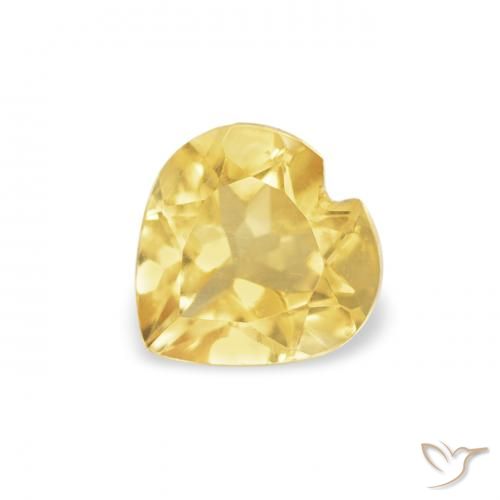 0.44ct Naturel Doré moyen Citrine, Cœur, VS