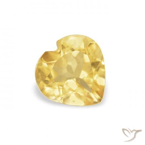 Citrine Doré moyen naturelle Cœur, 0.44 ct, VS