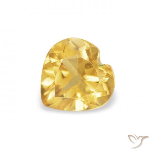 0.47ct Naturel Or Citrine, Cœur, VS