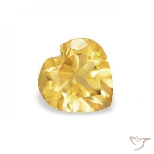 Citrine Or naturelle Cœur, 0.47 ct, VS