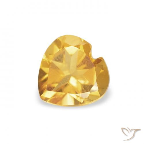 0.42ct Naturel Doré vif Citrine, Cœur, VS