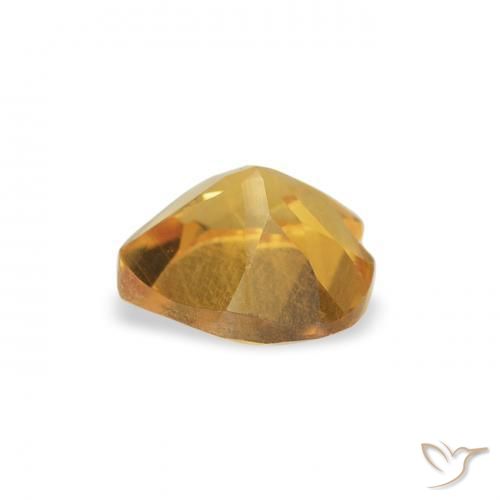 Citrine Doré vif naturelle Cœur, 0.42 ct, VS