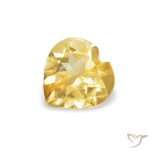 0.38ct Naturel Orange Doré Citrine, Cœur, VS