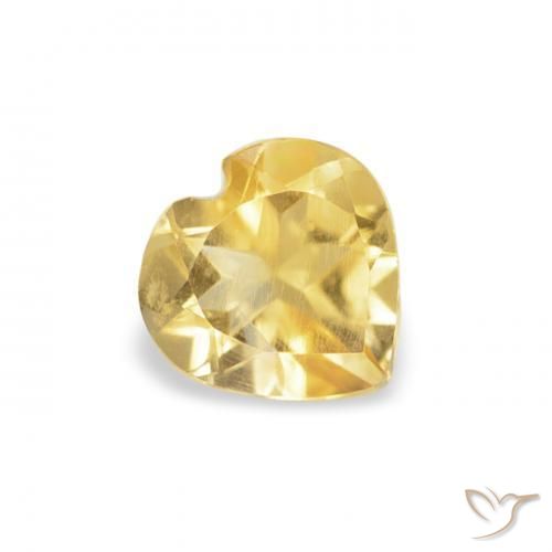 Citrine Orange Doré naturelle Cœur, 0.38 ct, VS