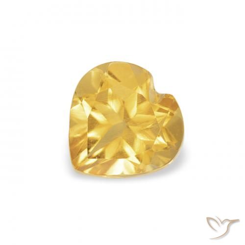 0.48ct Naturel Orange Doré Citrine, Cœur, VS