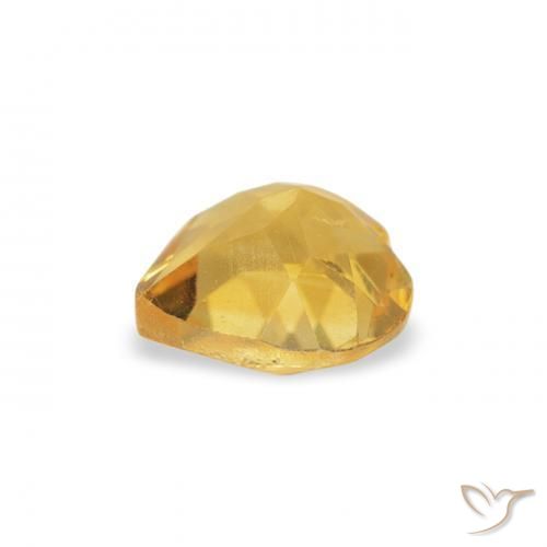 Citrine Doré moyen naturelle Cœur, 0.40 ct, VS
