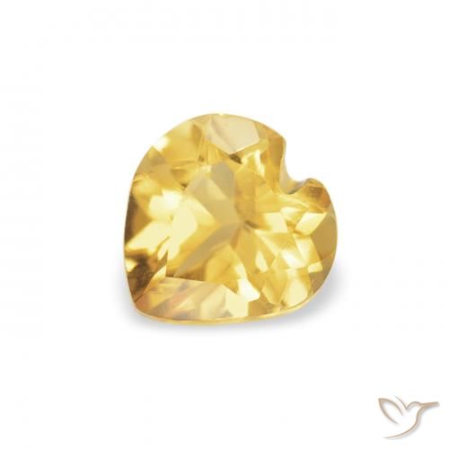 0.37ct Naturel Doré moyen Citrine, Cœur, VS