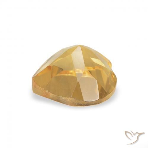 Citrine Doré moyen naturelle Cœur, 0.74 ct, VVS