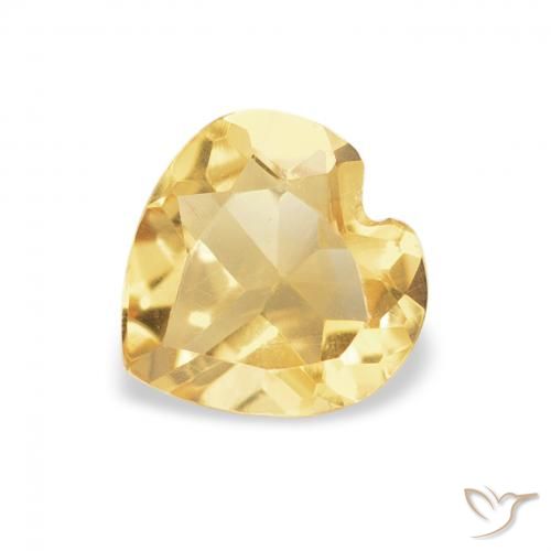 0.57ct Naturel Or Citrine, Cœur, VVS