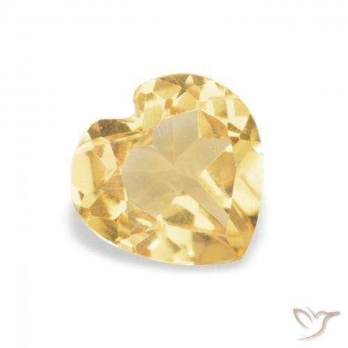Citrine Or naturelle Cœur, 0.57 ct, VVS