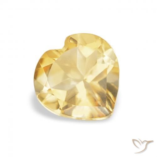 Citrine Doré naturelle Cœur, 0.62 ct, VVS