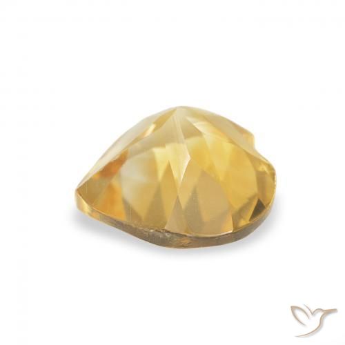 Citrine Doré naturelle Cœur, 0.62 ct, VVS