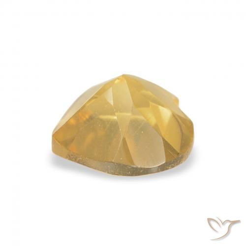 Citrine Orange Doré naturelle Cœur, 0.74 ct, VVS