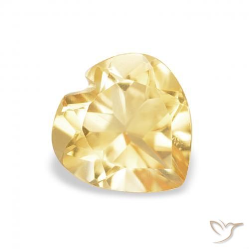 Citrine Doré léger naturelle Cœur, 0.72 ct, VVS