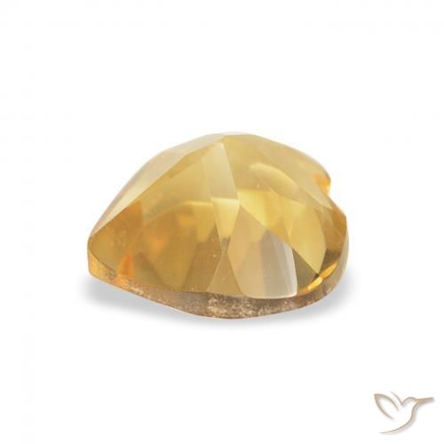 Citrine Doré léger naturelle Cœur, 0.72 ct, VVS