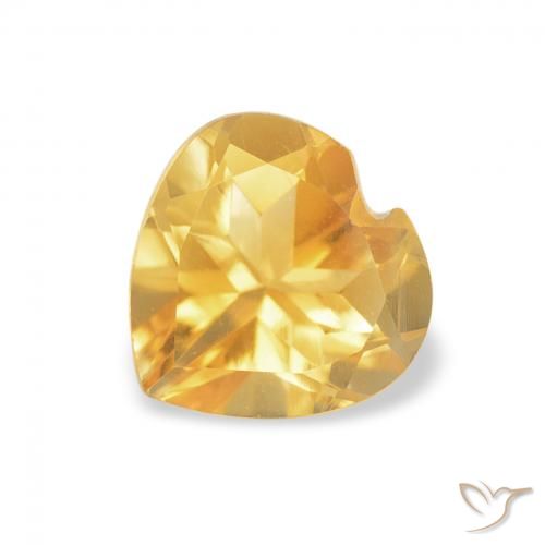 0.73ct Naturel Or moyen Citrine, Cœur, VVS