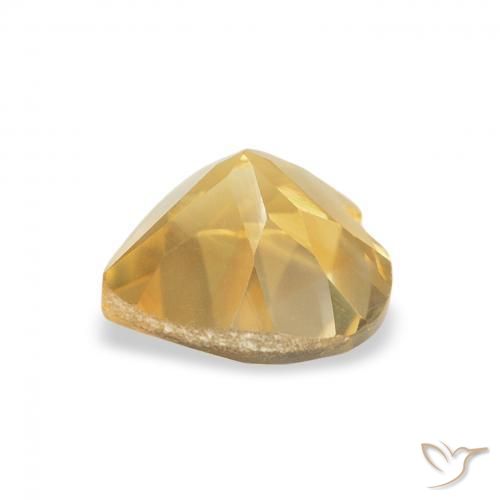 Citrine Or moyen naturelle Cœur, 0.73 ct, VVS