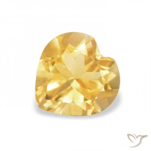 0.84ct Naturel Or Citrine, Cœur, VVS