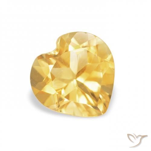 Citrine Or naturelle Cœur, 0.84 ct, VVS