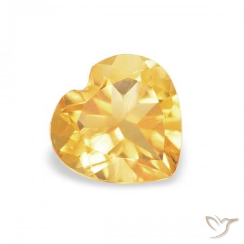 Citrine Top Gold naturelle Cœur, 0.44 ct, VVS