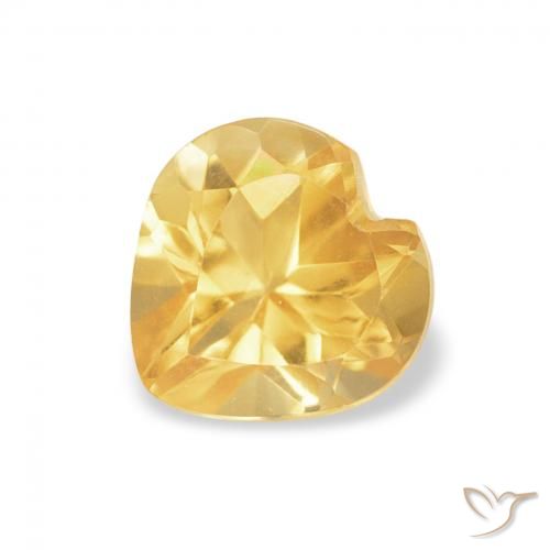 0.73ct Naturel Or moyen Citrine, Cœur, VVS