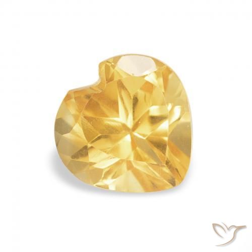 Citrine Or moyen naturelle Cœur, 0.73 ct, VVS