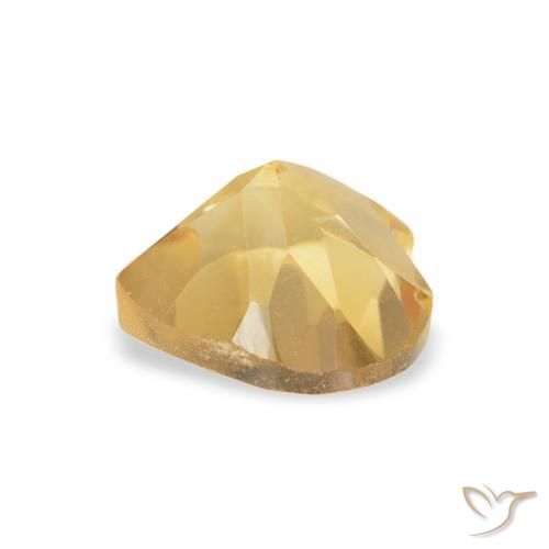 Citrine Or moyen naturelle Cœur, 0.73 ct, VVS