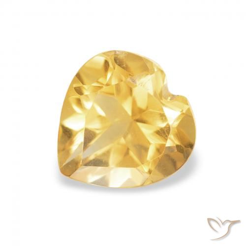 0.69ct Naturel Or Citrine, Cœur, VVS
