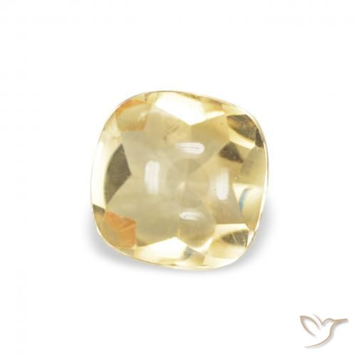 Citrine Or naturelle Coussin, 0.57 ct, Transparent