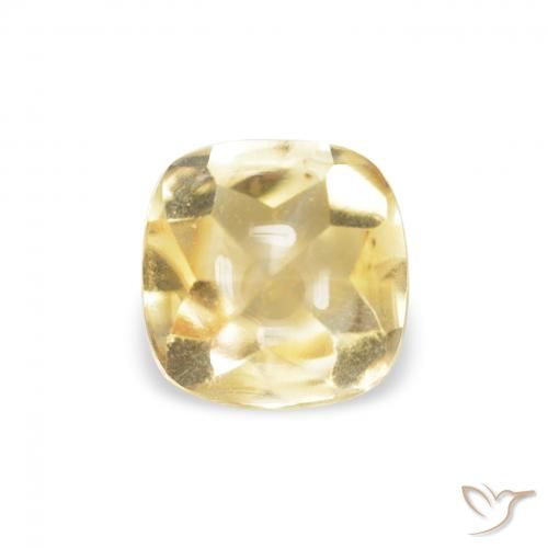 Citrine Doré naturelle Coussin, 0.59 ct, Transparent