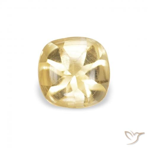 0.51ct Naturel Doré Citrine, Coussin, Transparent