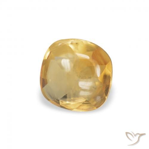 Citrine Or moyen naturelle Coussin, 0.45 ct, Transparent