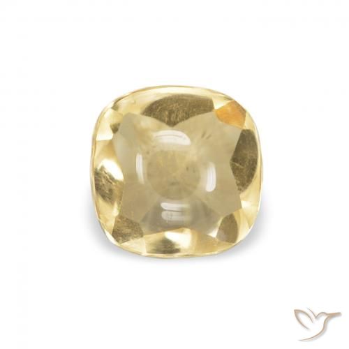 0.56ct Naturel Doré Citrine, Coussin, Transparent