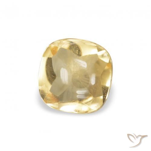 Citrine Doré naturelle Coussin, 0.56 ct, Transparent