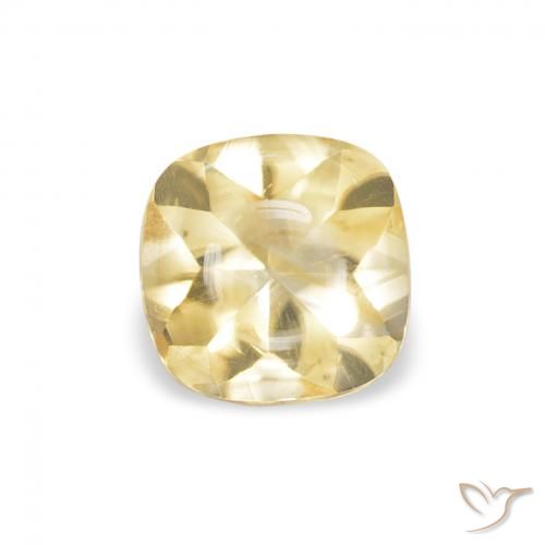 0.65ct Naturel Doré Citrine, Coussin, Transparent
