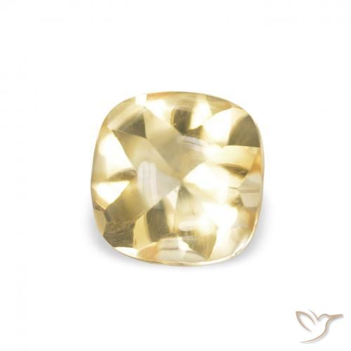 Citrine Doré naturelle Coussin, 0.65 ct, Transparent