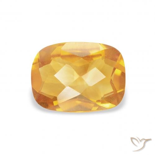 1.18ct Naturel Orange moyen Citrine, Coussin, VS