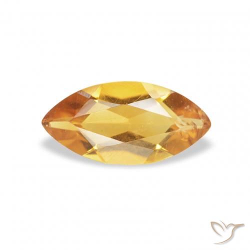 0.41ct Naturel Orange Doré Citrine, Marquise, VS