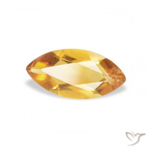 Citrine Orange Doré naturelle Marquise, 0.41 ct, VS
